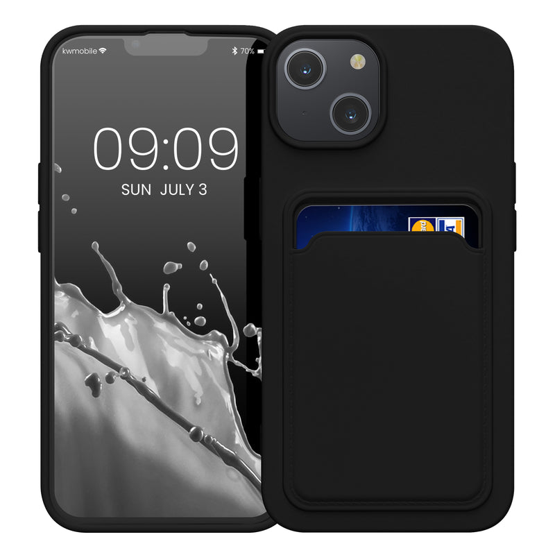 kwmobile Handyhülle kompatibel mit Apple iPhone 14 Hülle - Handy Cover mit Fach für Karten