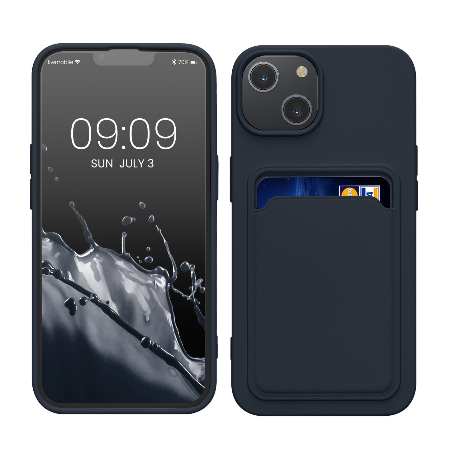 kwmobile Handyhülle kompatibel mit Apple iPhone 14 Hülle - Handy Cover mit Fach für Karten