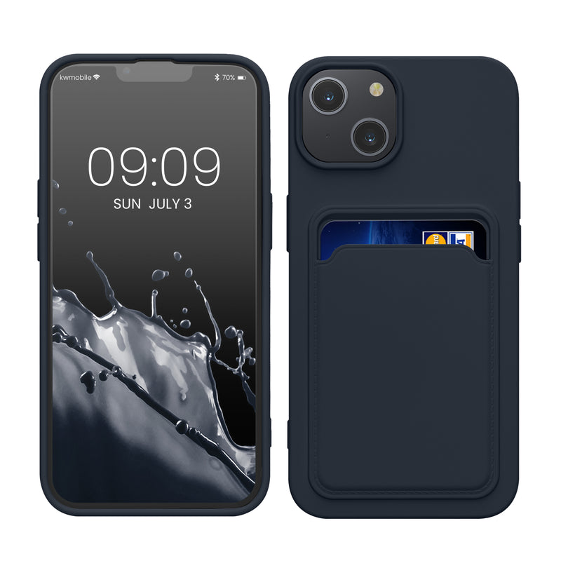 kwmobile Handyhülle kompatibel mit Apple iPhone 14 Hülle - Handy Cover mit Fach für Karten