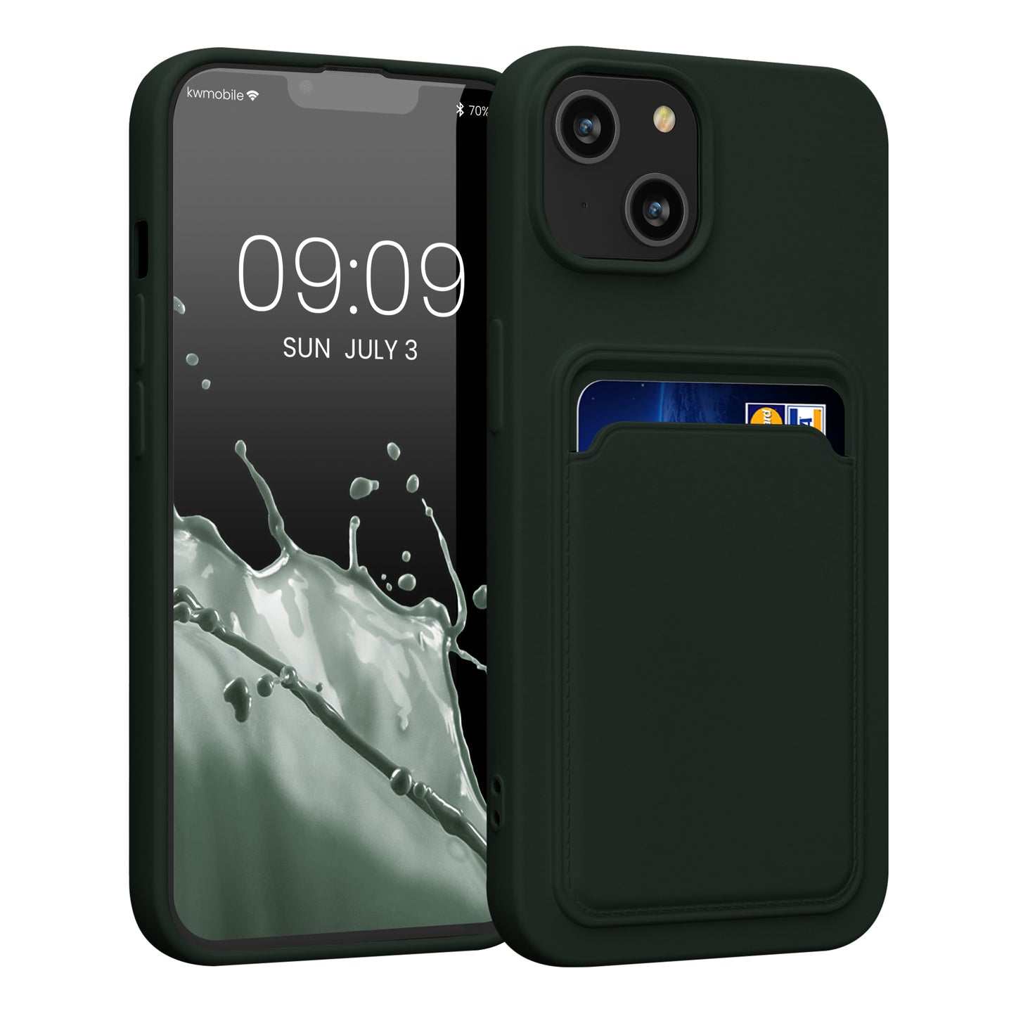 kwmobile Handyhülle kompatibel mit Apple iPhone 14 Hülle - Handy Cover mit Fach für Karten
