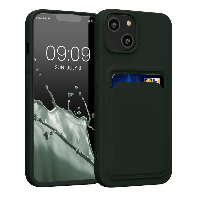 kwmobile Handyhülle kompatibel mit Apple iPhone 14 Hülle - Handy Cover mit Fach für Karten