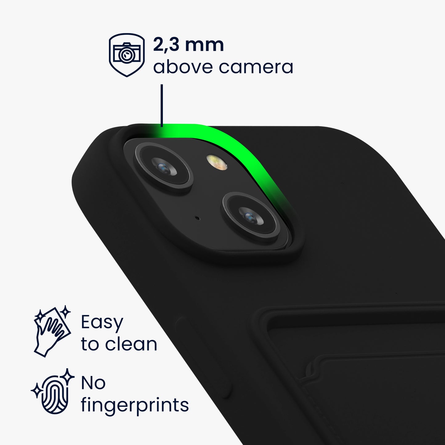 kwmobile Handyhülle kompatibel mit Apple iPhone 14 Hülle - Handy Cover mit Fach für Karten