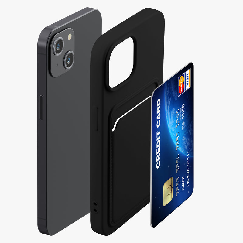 kwmobile Handyhülle kompatibel mit Apple iPhone 14 Hülle - Handy Cover mit Fach für Karten