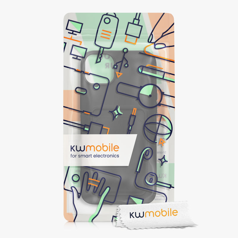 kwmobile Handyhülle kompatibel mit Apple iPhone 14 Plus - Handy Cover mit Fach für Karten