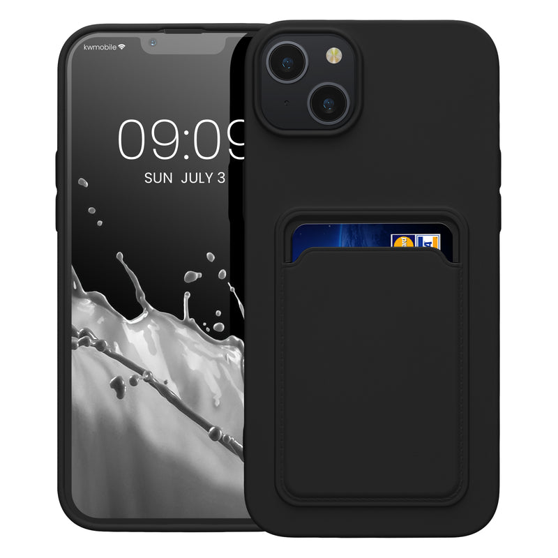 kwmobile Handyhülle kompatibel mit Apple iPhone 14 Plus - Handy Cover mit Fach für Karten