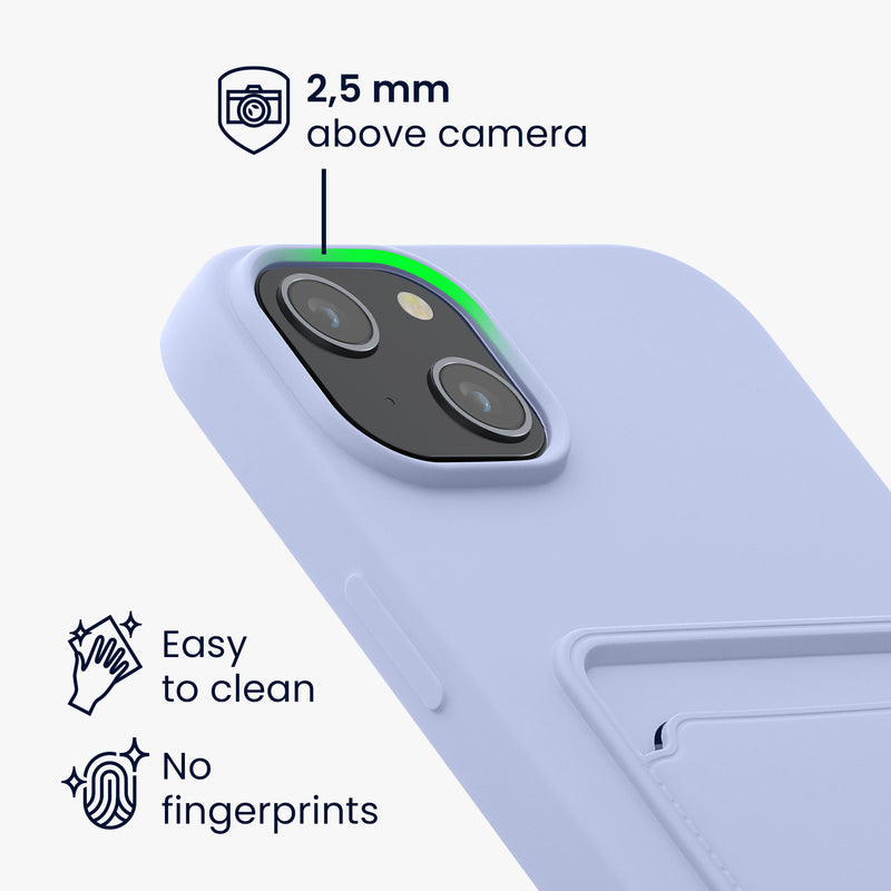 kwmobile Handyhülle kompatibel mit Apple iPhone 14 Plus - Handy Cover mit Fach für Karten