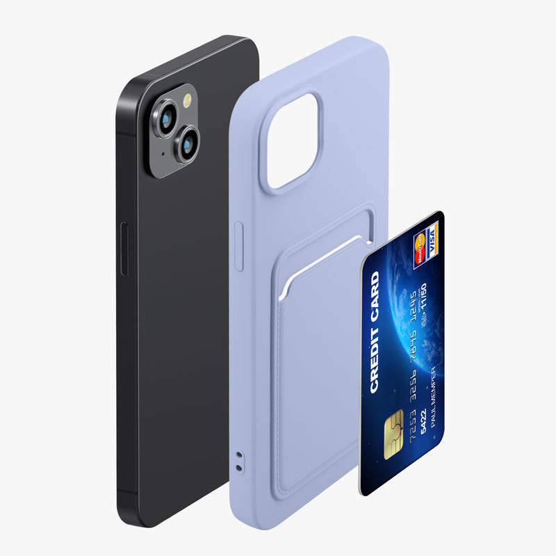 kwmobile Handyhülle kompatibel mit Apple iPhone 14 Plus - Handy Cover mit Fach für Karten