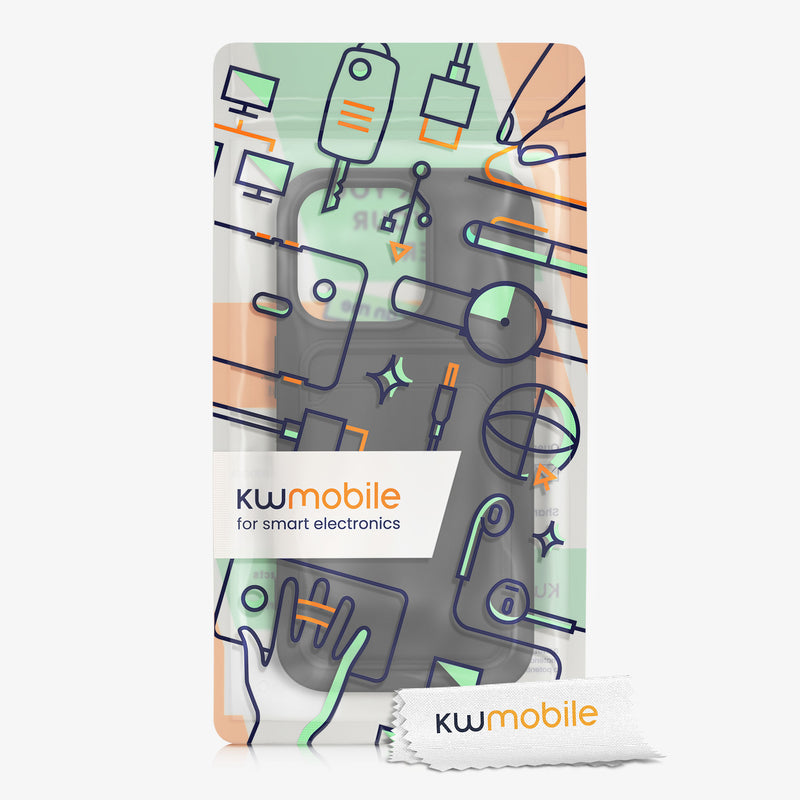 kwmobile Handyhülle kompatibel mit Apple iPhone 14 Pro Hülle - Handy Cover mit Fach für Karten
