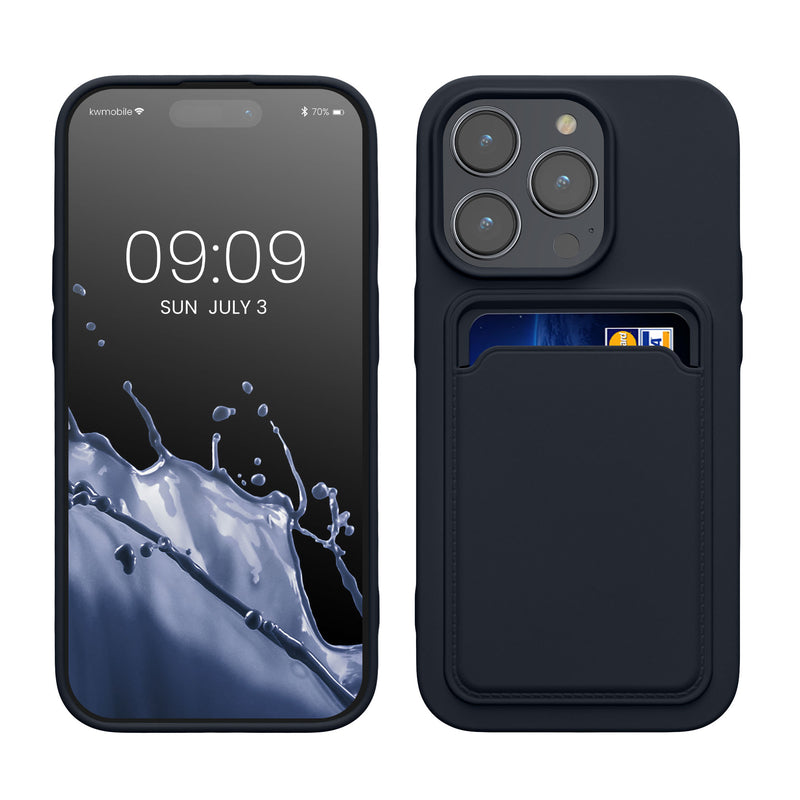 kwmobile Handyhülle kompatibel mit Apple iPhone 14 Pro Hülle - Handy Cover mit Fach für Karten