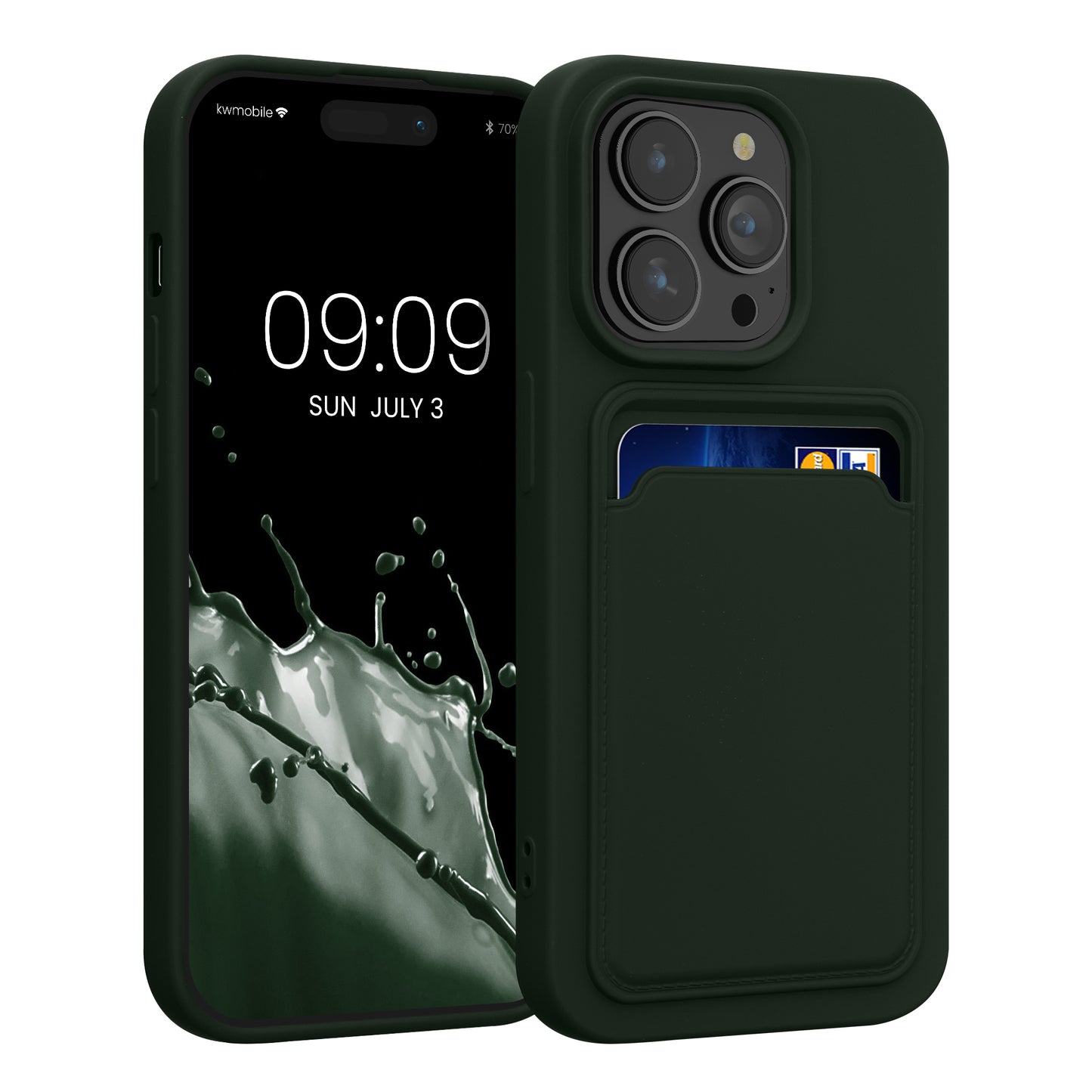 kwmobile Handyhülle kompatibel mit Apple iPhone 14 Pro Hülle - Handy Cover mit Fach für Karten