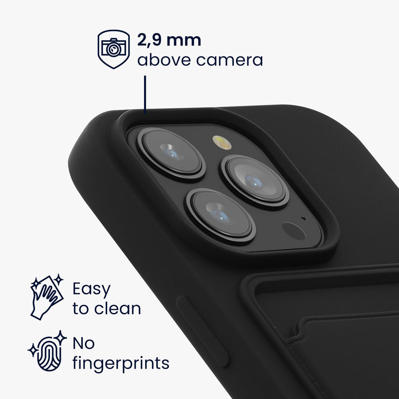kwmobile Handyhülle kompatibel mit Apple iPhone 14 Pro Hülle - Handy Cover mit Fach für Karten