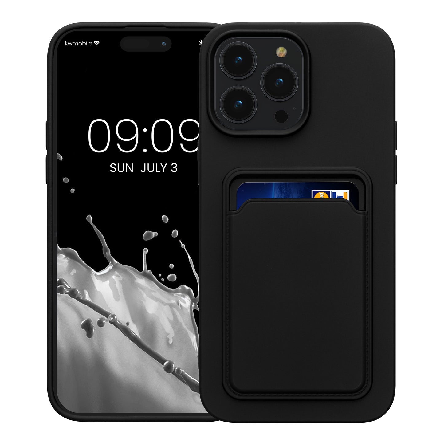 kwmobile Handyhülle kompatibel mit Apple iPhone 14 Pro Max - Handy Cover mit Fach für Karten