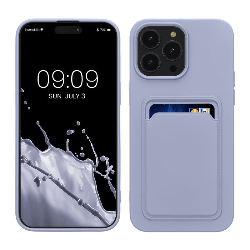 kwmobile Handyhülle kompatibel mit Apple iPhone 14 Pro Max - Handy Cover mit Fach für Karten