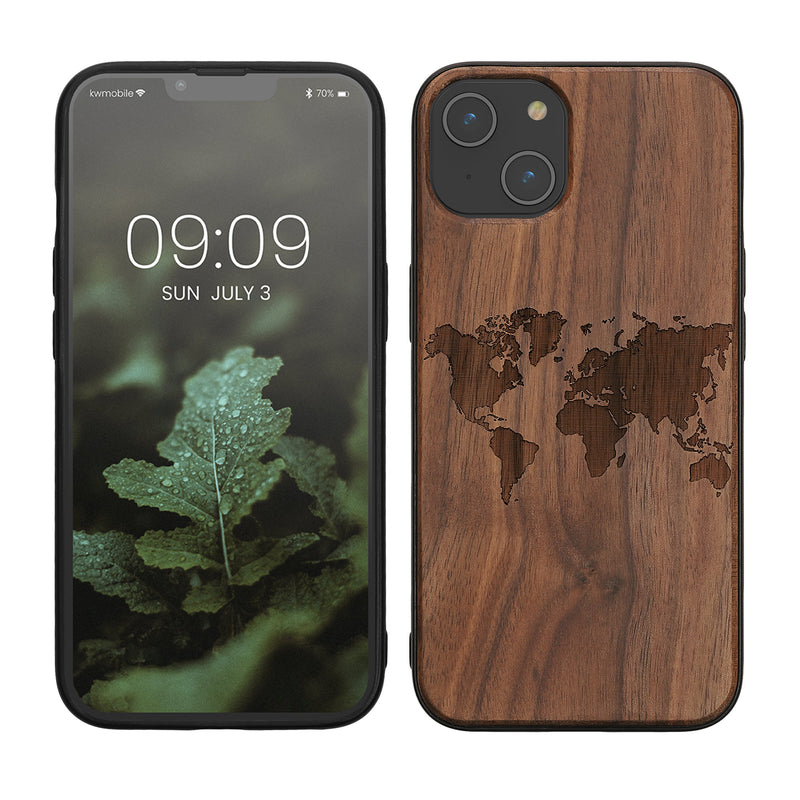 kwmobile Hülle kompatibel mit Apple iPhone 14 Handy Cover TPU Handyhülle Kompass Vintage
