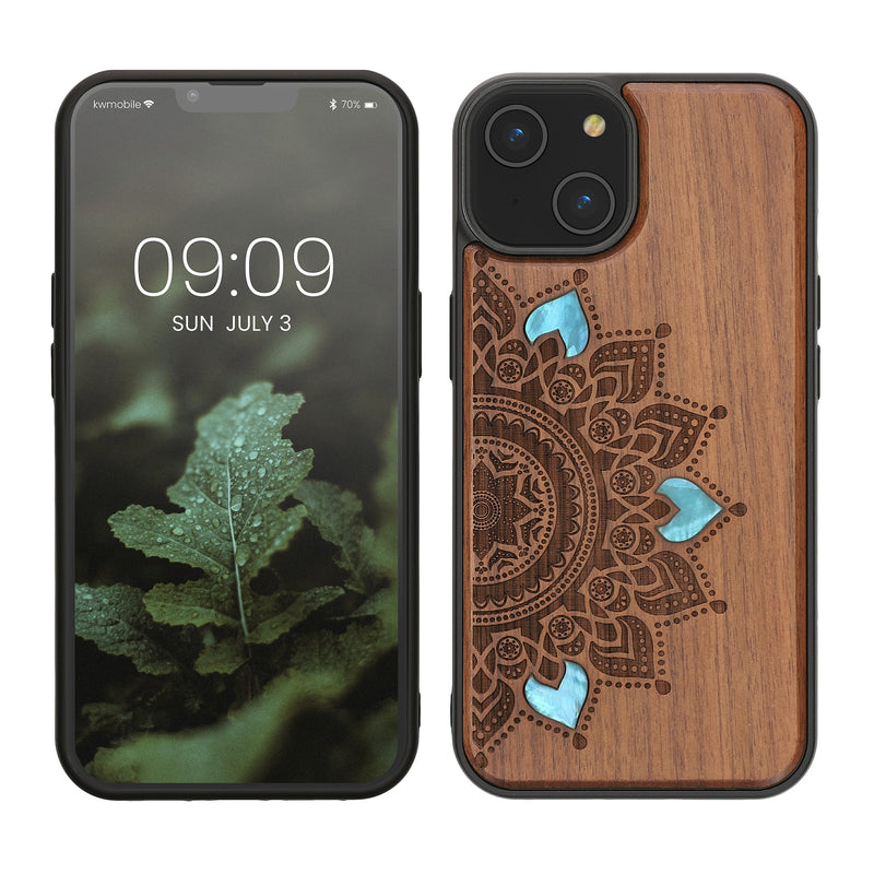 kwmobile Hülle kompatibel mit Apple iPhone 14 Handy Cover TPU Handyhülle Kompass Vintage