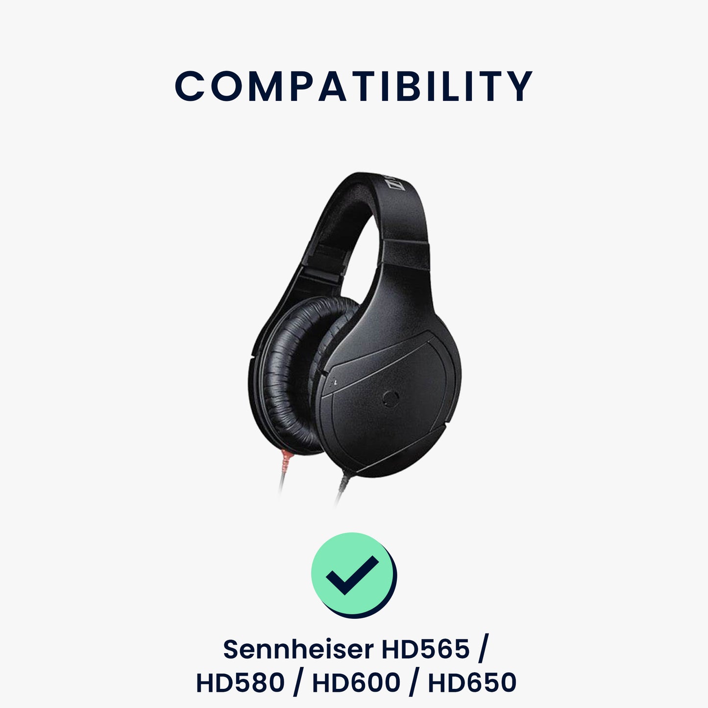 kwmobile Ohr Polster für Sennheiser HD660S / HD565 / HD580 / HD600 / HD650 Ohrpolster Ersatzteile Kopfhörer Ersatzpolster für Over Ear Headphones
