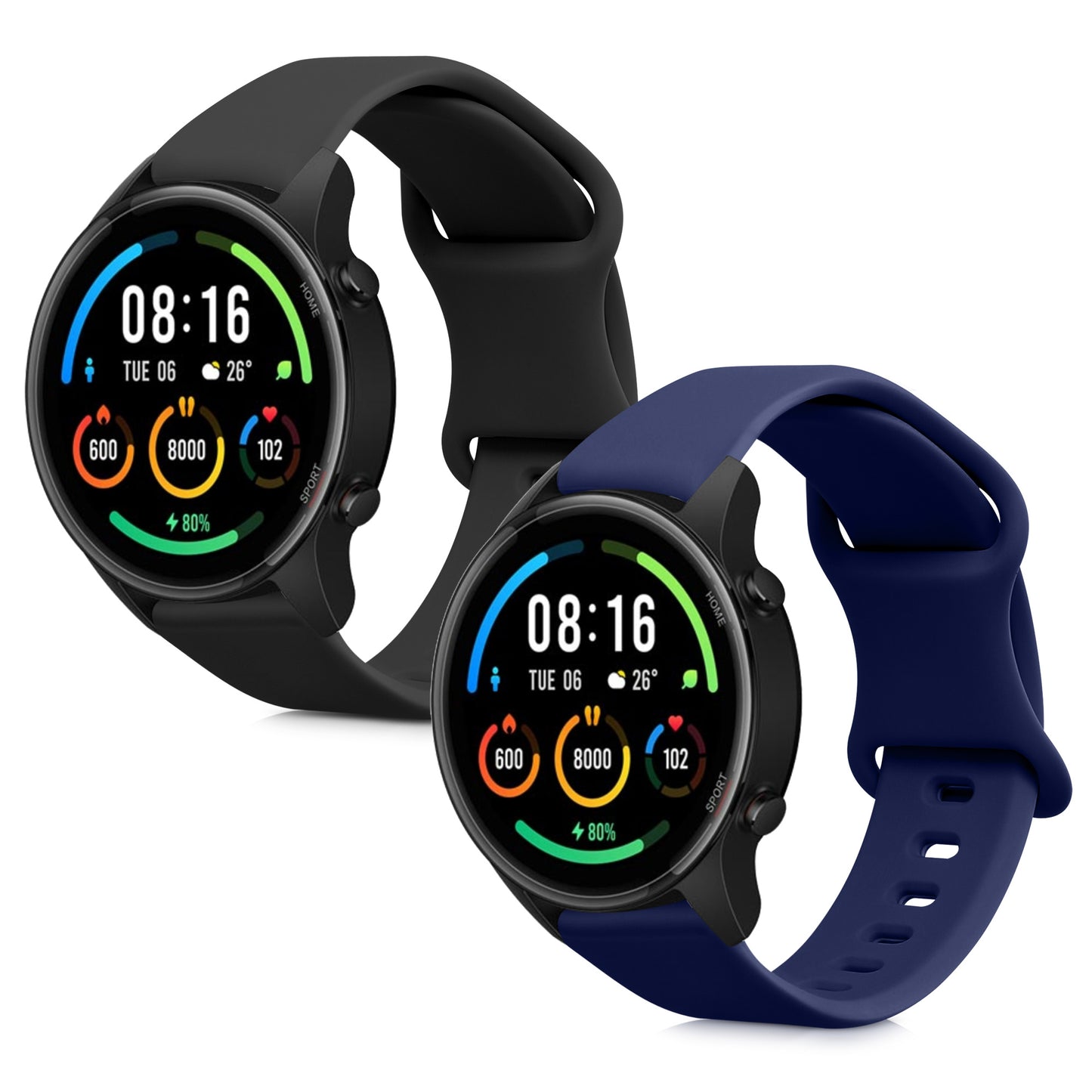 2x Sportarmband für Xiaomi Watch S4/S4 Sport/S3/S2/Watch S1 Active/Redmi Watch 5 Active