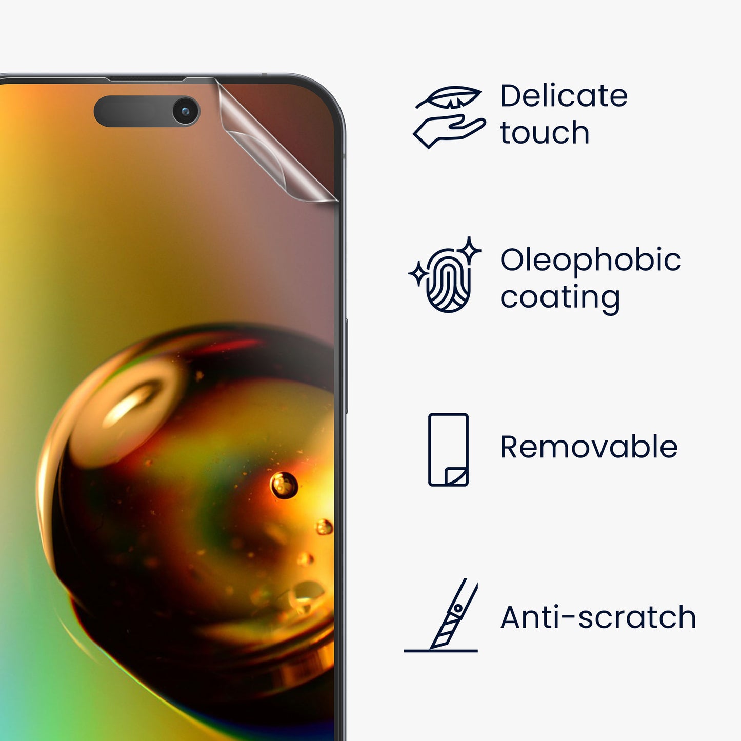 3x Folie kristallklar für Apple iPhone 14 Pro Max