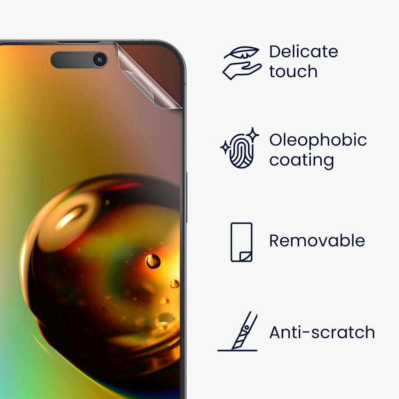 3x Folie kristallklar für Apple iPhone 14 Pro Max