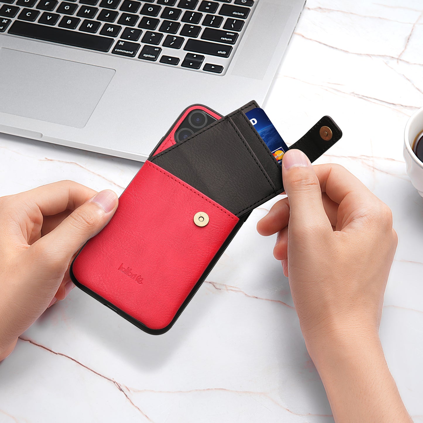 kalibri Hülle kompatibel mit Apple iPhone 11 - Handyhülle Handy Cover - Case mit Kartenfach abnehmbar