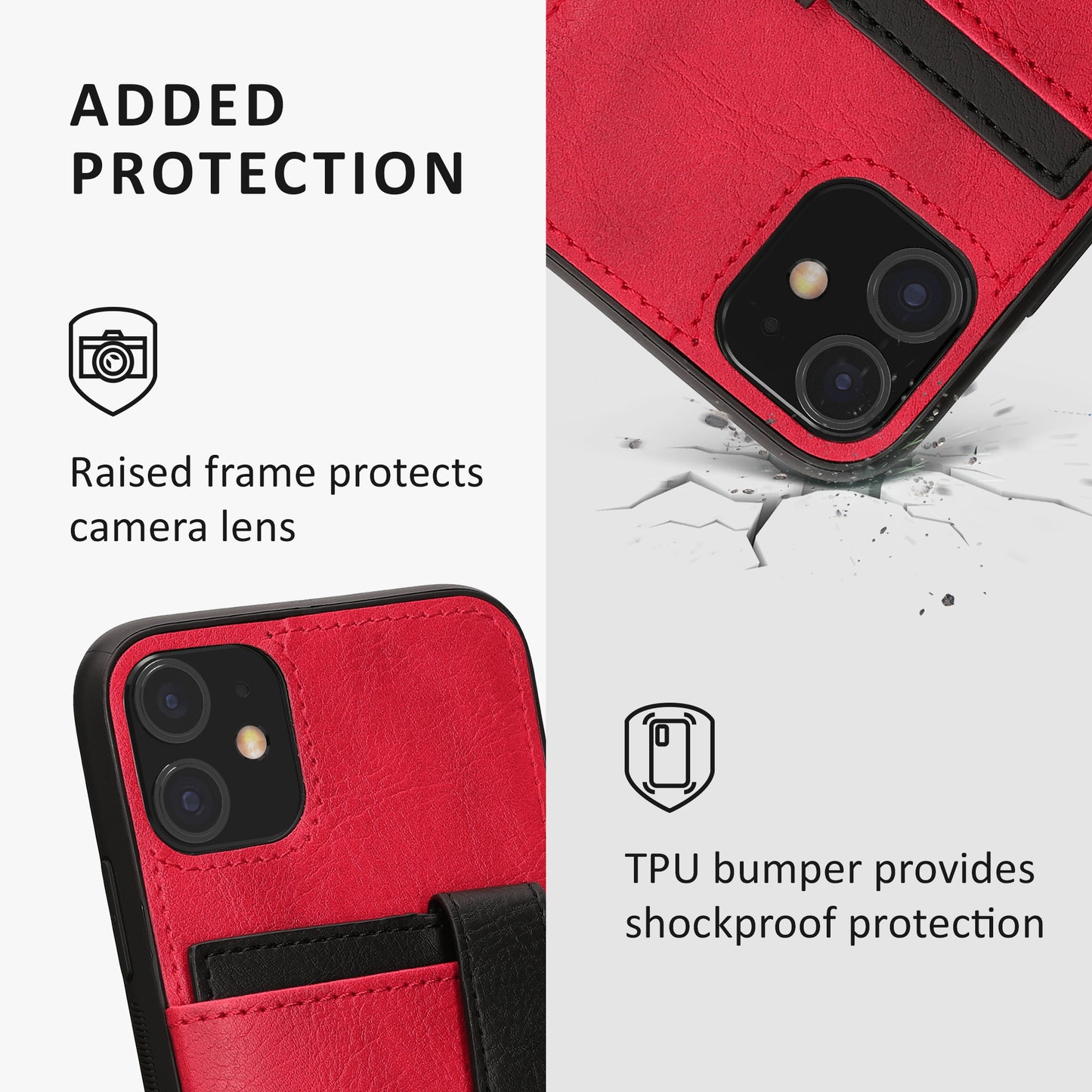 kalibri Hülle kompatibel mit Apple iPhone 11 - Handyhülle Handy Cover - Case mit Kartenfach abnehmbar