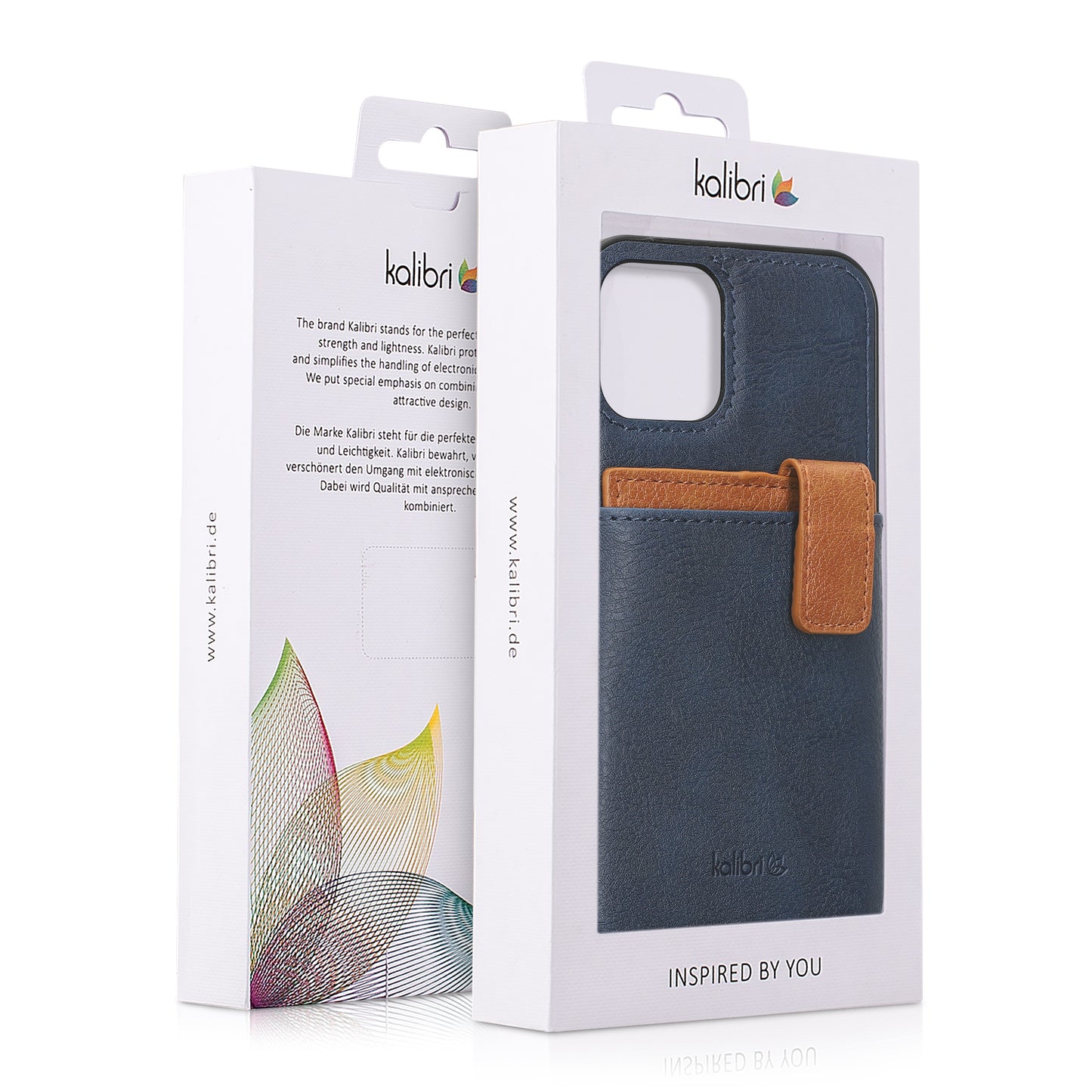 kalibri Hülle kompatibel mit Apple iPhone 12 / iPhone 12 Pro - Handyhülle Handy Cover - Case mit Kartenfach abnehmbar