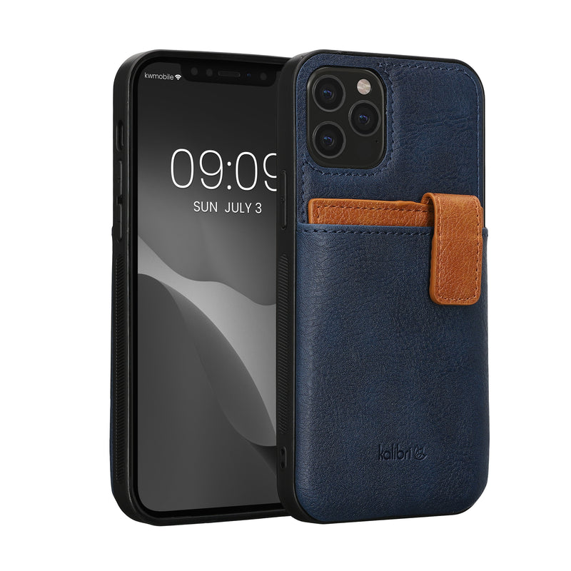 kalibri Hülle kompatibel mit Apple iPhone 12 / iPhone 12 Pro - Handyhülle Handy Cover - Case mit Kartenfach abnehmbar
