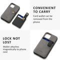 kalibri Hülle kompatibel mit Apple iPhone 12 / iPhone 12 Pro - Handyhülle Handy Cover - Case mit Kartenfach abnehmbar