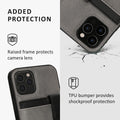 kalibri Hülle kompatibel mit Apple iPhone 12 / iPhone 12 Pro - Handyhülle Handy Cover - Case mit Kartenfach abnehmbar
