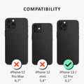 kalibri Hülle kompatibel mit Apple iPhone 12 / iPhone 12 Pro - Handyhülle Handy Cover - Case mit Kartenfach abnehmbar