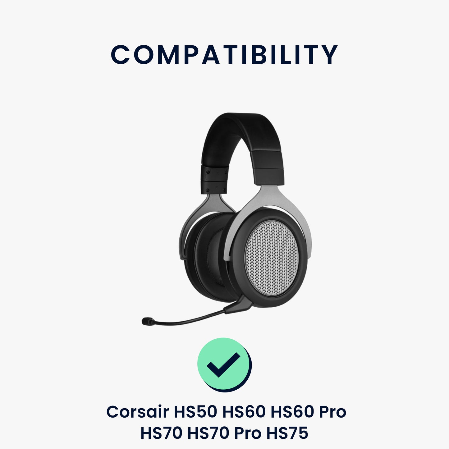 kwmobile Ohr Polster für Corsair HS50 HS60 HS60 Pro HS70 HS70 Pro HS75 Ohrpolster Ersatz Ohrpolster Kopfhörer Ersatzteile Kopfhörer Ersatzpolster Over Ear Headphones