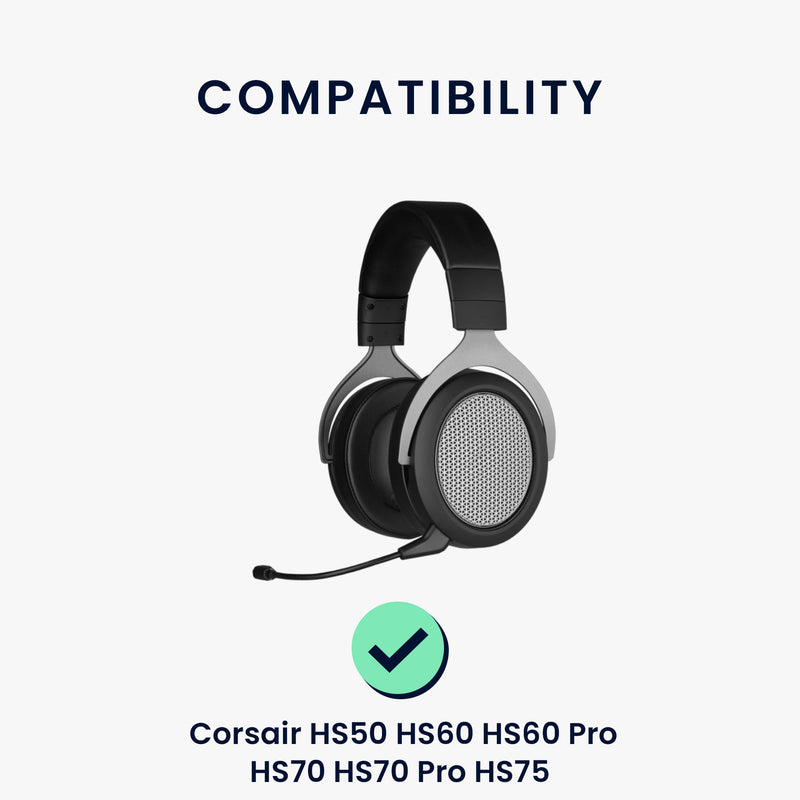 kwmobile Ohr Polster für Corsair HS50 HS60 HS60 Pro HS70 HS70 Pro HS75 Ohrpolster Ersatz Ohrpolster Kopfhörer Ersatzteile Kopfhörer Ersatzpolster Over Ear Headphones