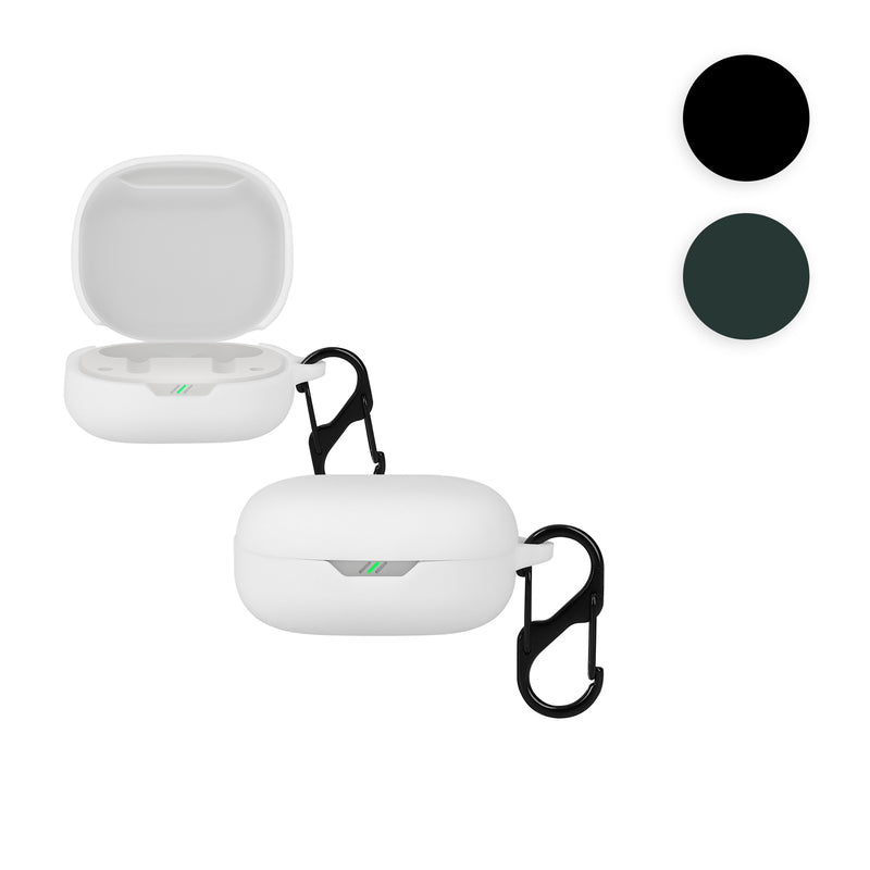 kwmobile Hülle kompatibel mit JBL Wave 300 TWS Kopfhörer - Silikon Schutzhülle Etui Case Cover Schoner in Weiß Weiß  