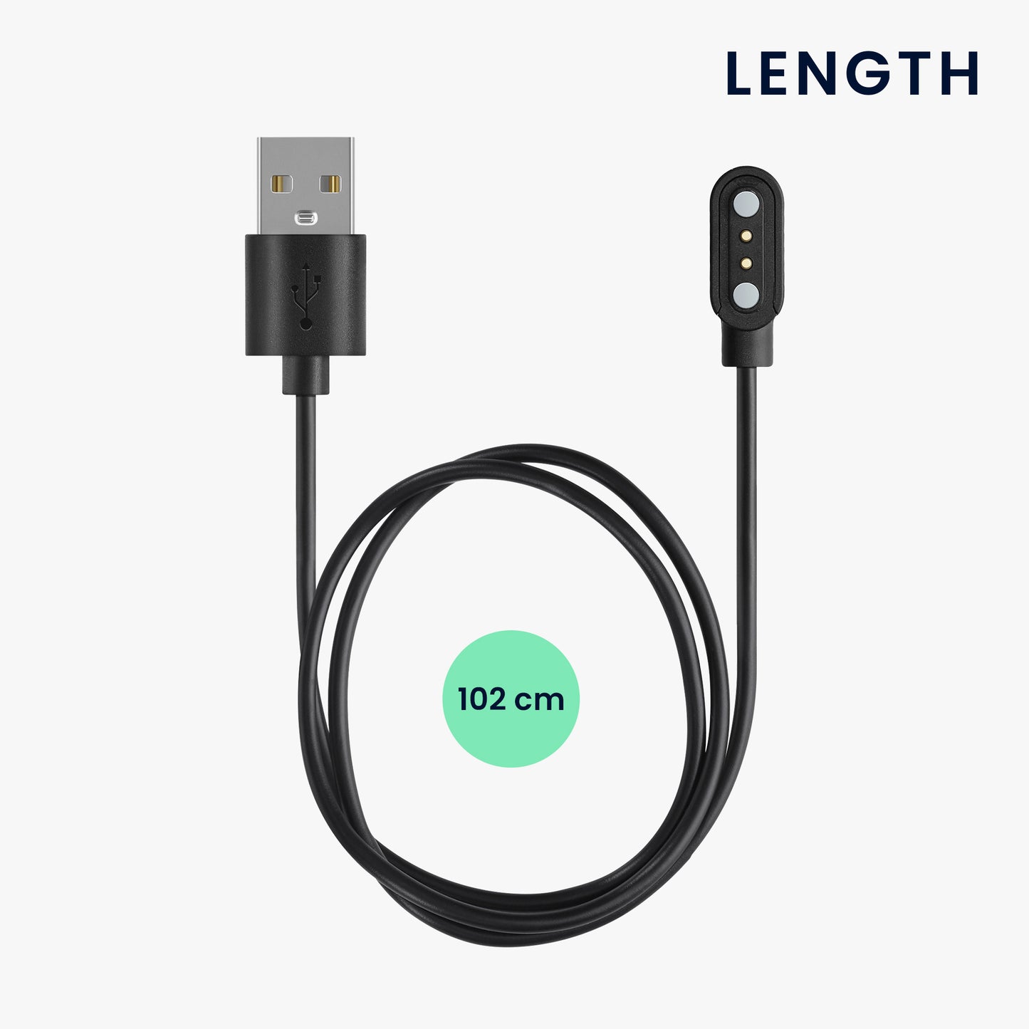 kwmobile USB Kabel Charger kompatibel mit Blackview R30 Pro / R8 / R3 / R3 Pro / X2 / X1 / Letsfit / Fitpolo Ladekabel - Smart Watch Ersatzkabel - Fitnesstracker Aufladekabel
