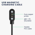 kwmobile USB Kabel Charger kompatibel mit Blackview R30 Pro / R8 / R3 / R3 Pro / X2 / X1 / Letsfit / Fitpolo Ladekabel - Smart Watch Ersatzkabel - Fitnesstracker Aufladekabel
