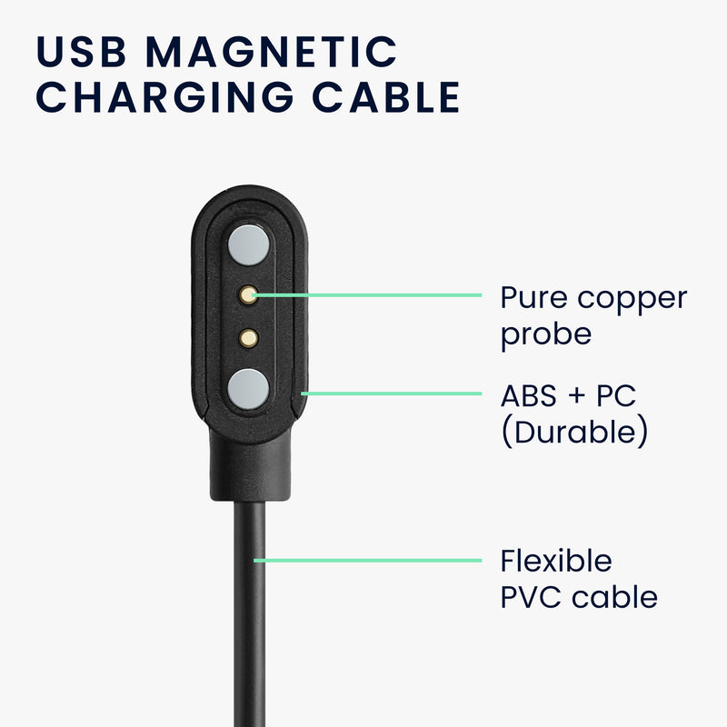 kwmobile USB Kabel Charger kompatibel mit Blackview R30 Pro / R8 / R3 / R3 Pro / X2 / X1 / Letsfit / Fitpolo Ladekabel - Smart Watch Ersatzkabel - Fitnesstracker Aufladekabel