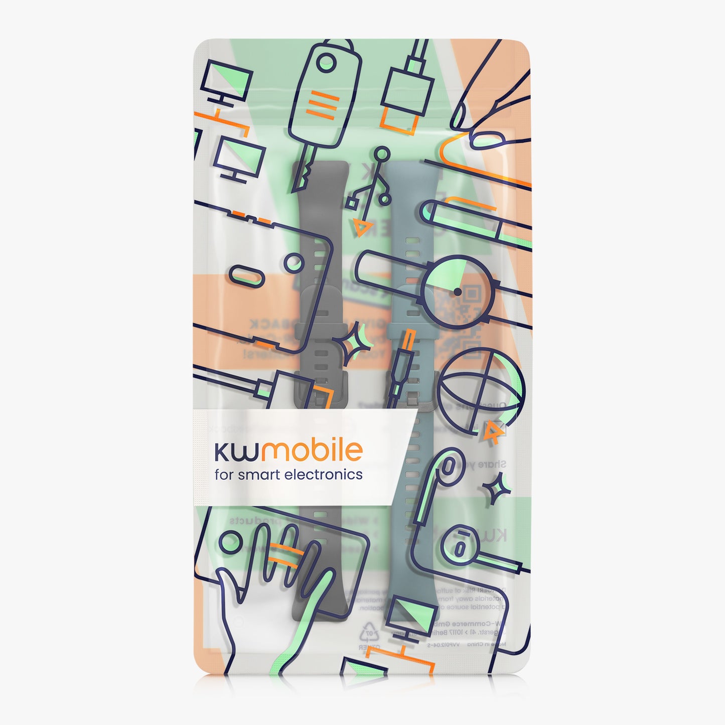kwmobile Uhrenarmband für Huawei Band 6 Armband Fitnesstracker Band Set Ersatzarmband Smartwatch