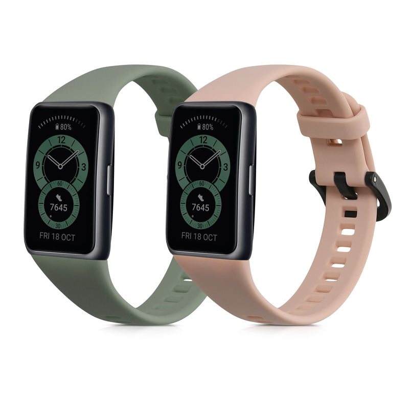 kwmobile Uhrenarmband für Huawei Band 6 Armband Fitnesstracker Band Set Ersatzarmband Smartwatch
