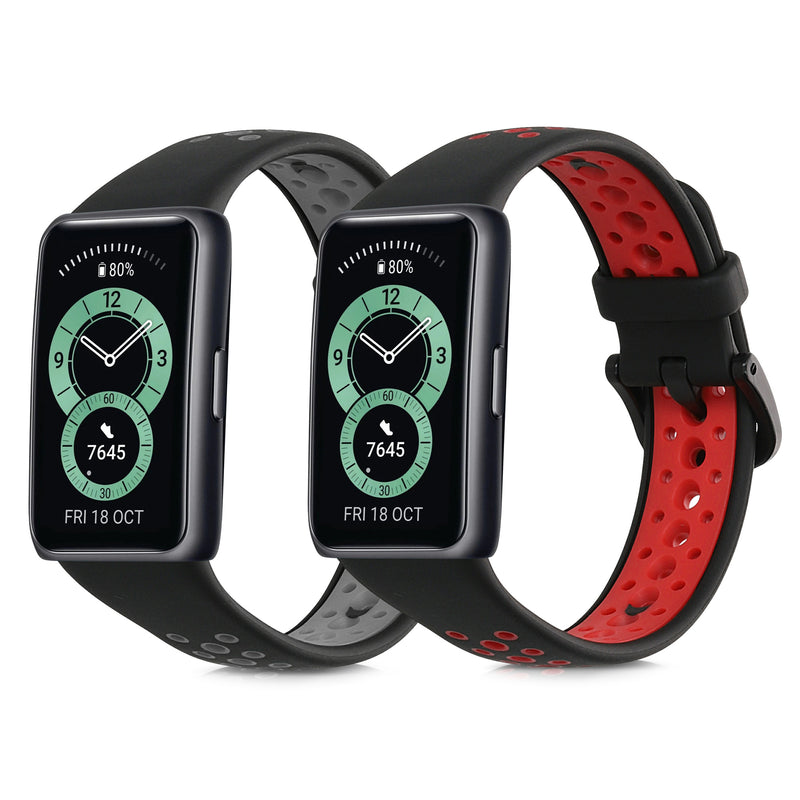 kwmobile Uhrenarmband für Huawei Band 6 & 6 Pro / Honor Band 7 & 6 Armband Fitnesstracker Band Set Ersatzarmband Smartwatch