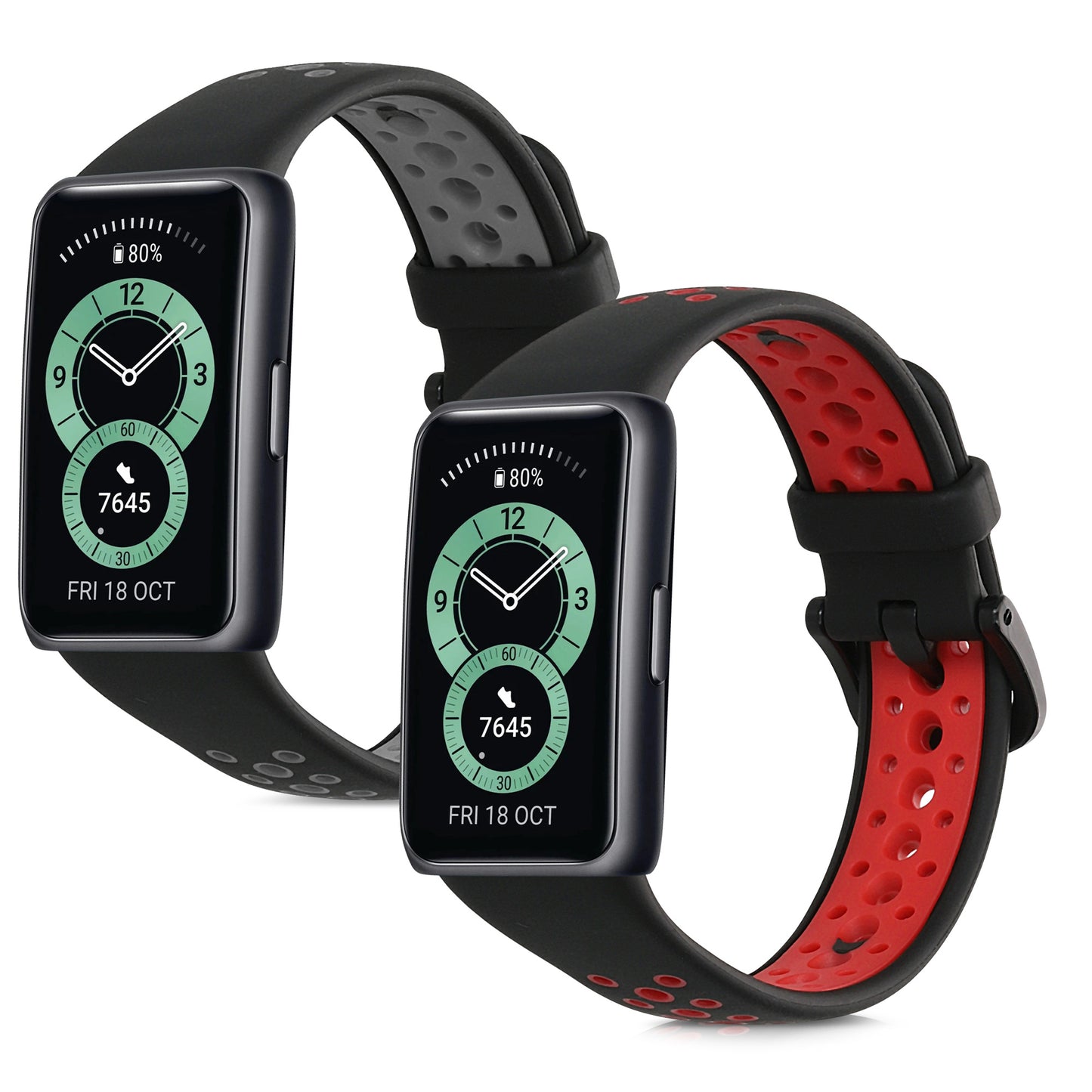 kwmobile Uhrenarmband für Huawei Band 6 & 6 Pro / Honor Band 7 & 6 Armband Fitnesstracker Band Set Ersatzarmband Smartwatch