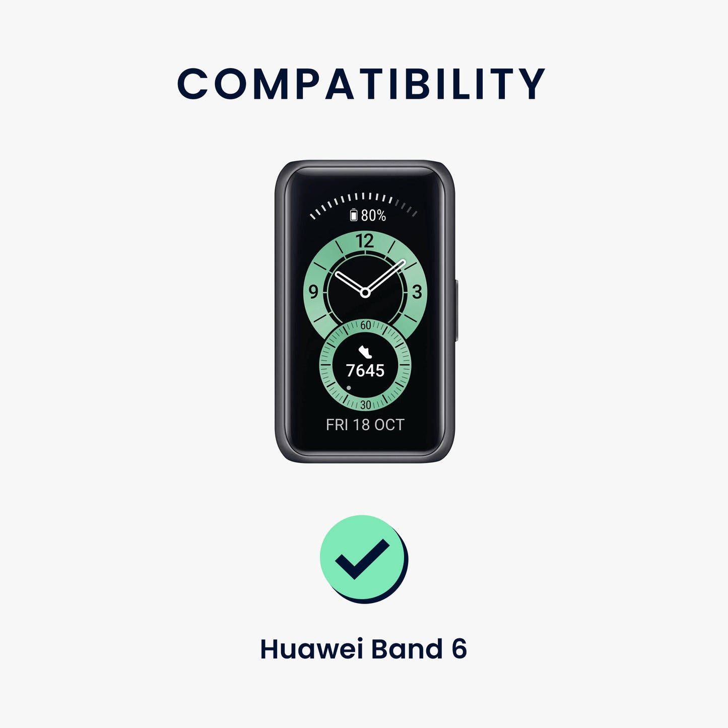 kwmobile Uhrenarmband für Huawei Band 6 & 6 Pro / Honor Band 7 & 6 Armband Fitnesstracker Band Set Ersatzarmband Smartwatch