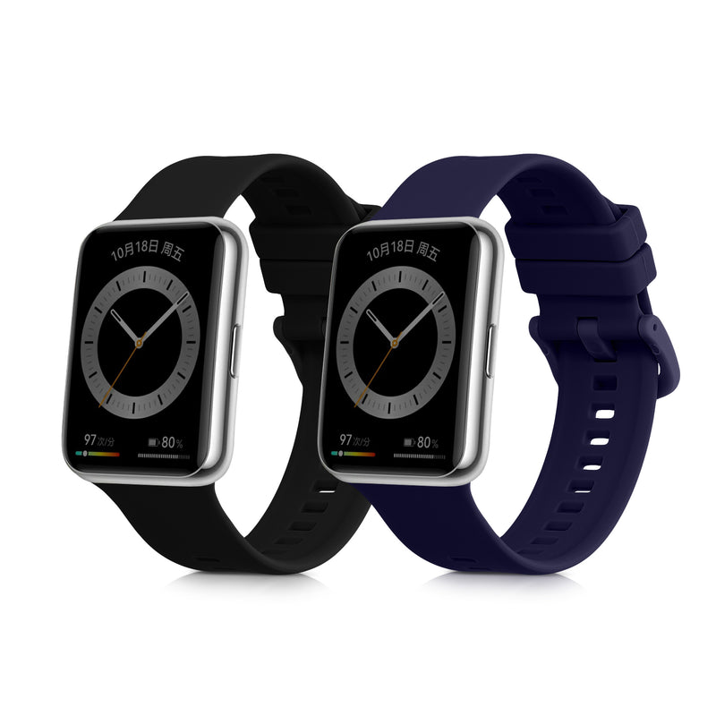 kwmobile Uhrenarmband für Huawei Watch Fit 2 Armband Fitnesstracker Band Set Ersatzarmband Smartwatch