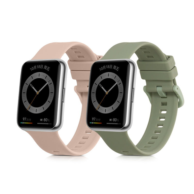 kwmobile Uhrenarmband für Huawei Watch Fit 2 Armband Fitnesstracker Band Set Ersatzarmband Smartwatch