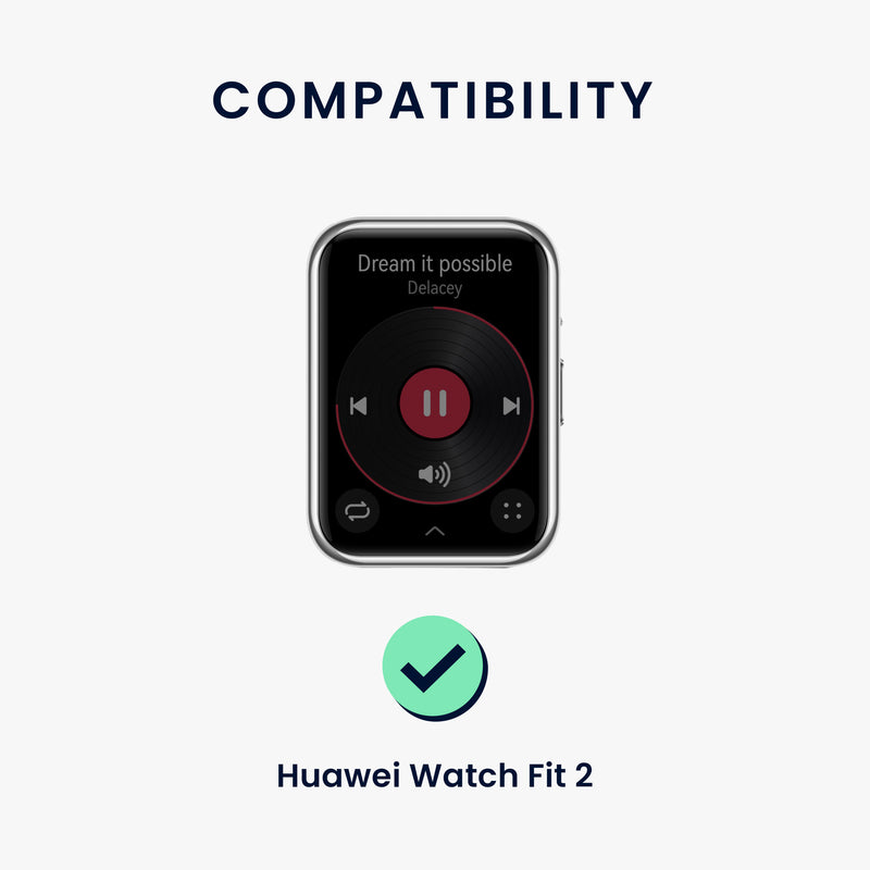 kwmobile Uhrenarmband für Huawei Watch Fit 2 Armband Fitnesstracker Band Set Ersatzarmband Smartwatch
