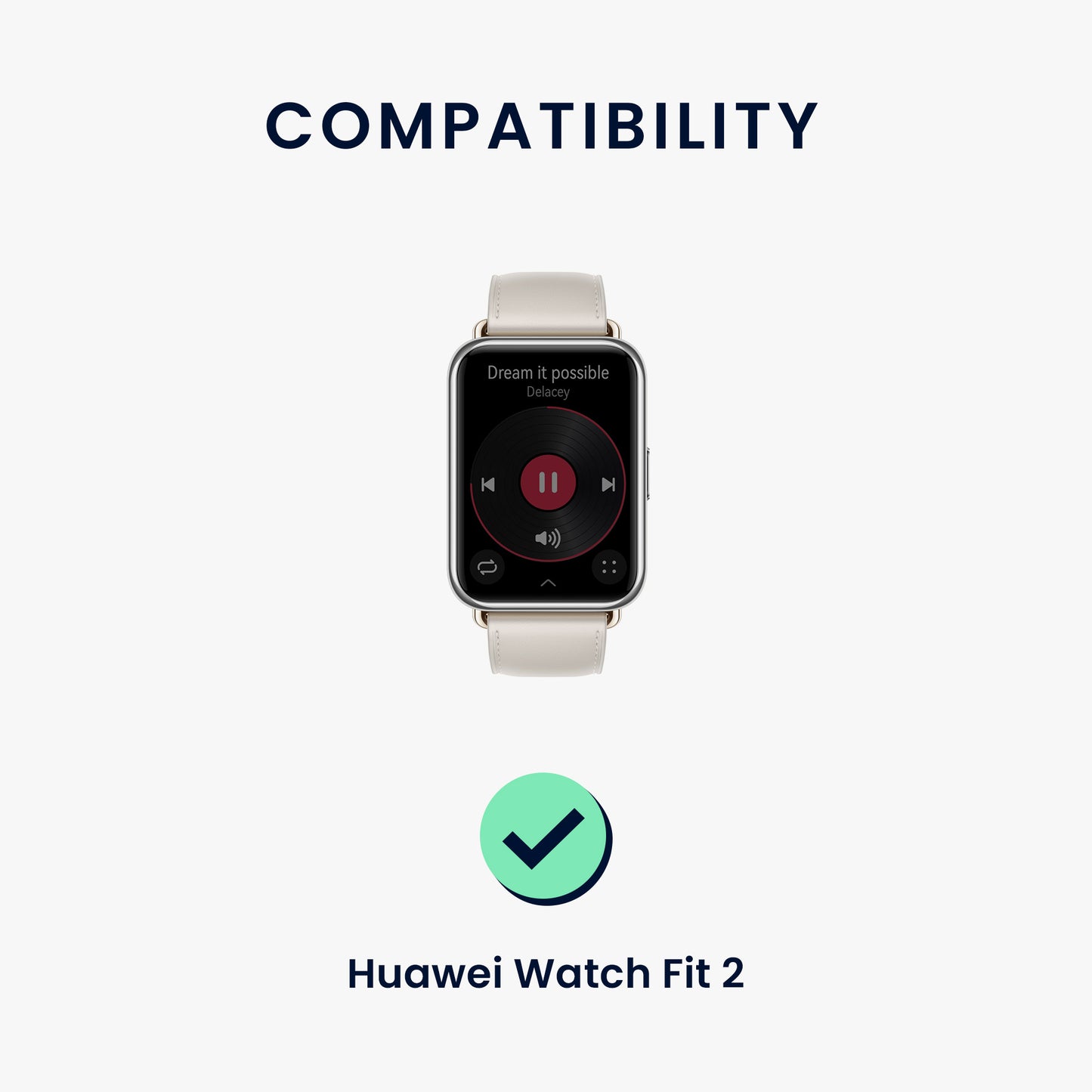 kwmobile Uhrenarmband für Huawei Watch Fit 2 Armband Fitnesstracker Band Set Ersatzarmband Smartwatch
