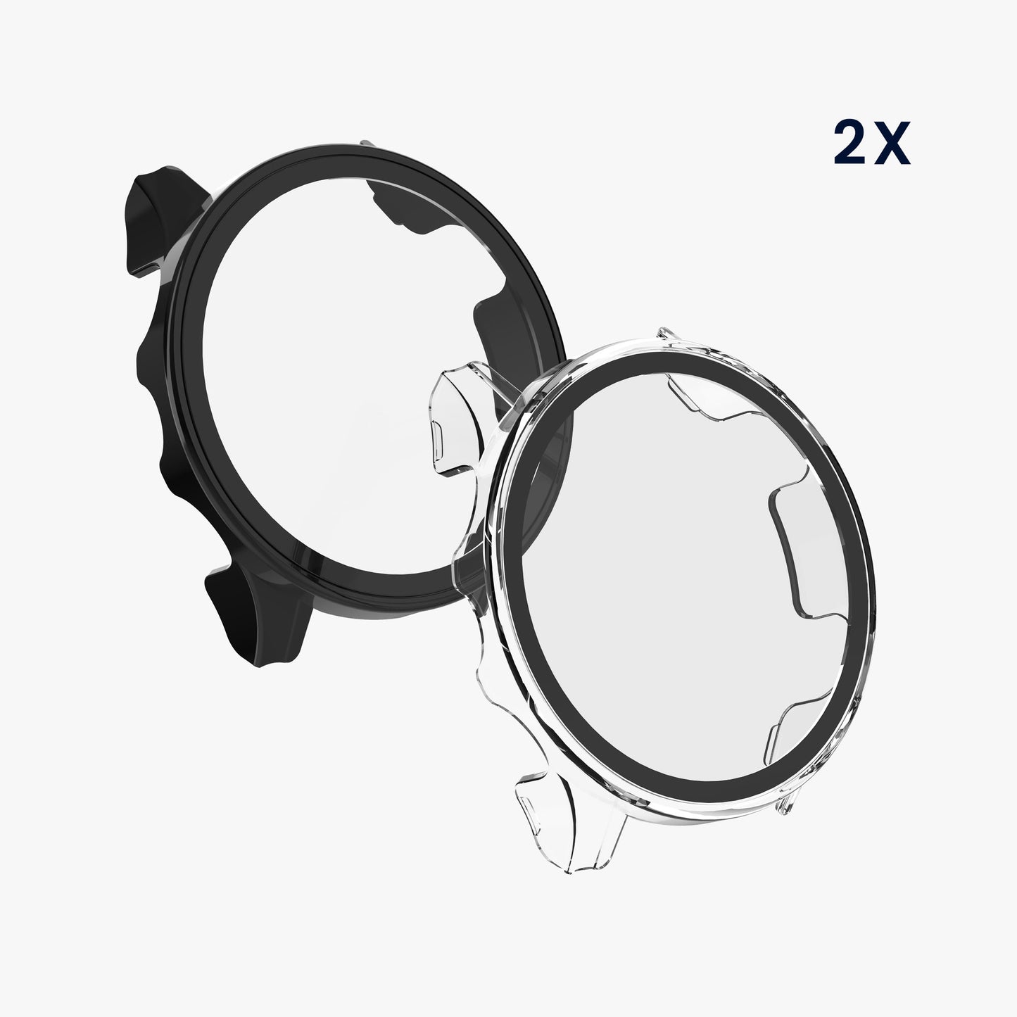 kwmobile Glas Hülle für Garmin Forerunner 955 Solar Schutzhülle Fullbody Fitnesstracker Case Set