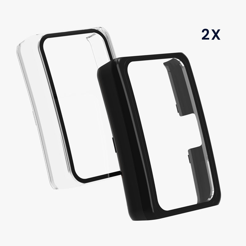 kwmobile Glas Hülle für HONOR Band 7 / Band 6 / Huawei Band 7 / Band 6 Schutzhülle Fullbody Fitnesstracker Case Set