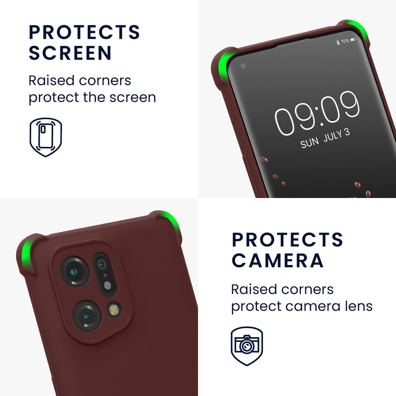 kwmobile Necklace Case kompatibel mit Oppo Find X5 (5G) Hülle - Cover mit Kordel zum Umhängen - Silikon Schutzhülle