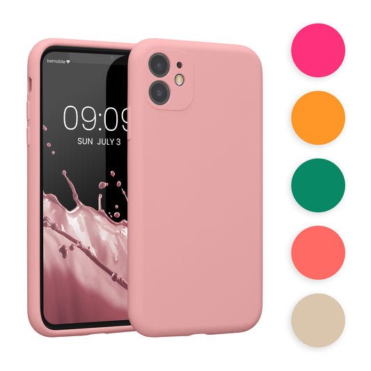 kwmobile Handyhülle kompatibel mit Apple iPhone 11 Hülle - gummierte Handy Case aus Silikon in Cool Mint Cool Mint  