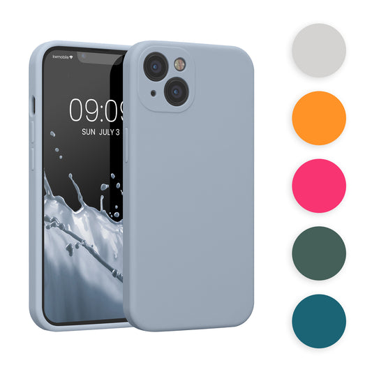 kwmobile Handyhülle kompatibel mit Apple iPhone 13 Hülle - gummierte Handy Case aus Silikon in Neon Pink Neon Pink  